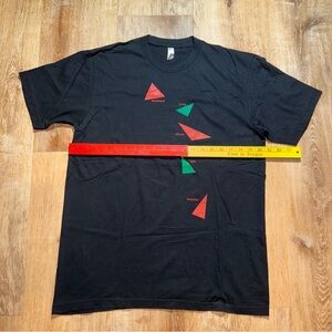 American Apparel Shirt Triangle Pyramid Black Teacher Logo Black Tee L Nerd Math